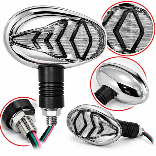 LUZ LED DIRECCIONAL UNIVERSAL PARA MOTOCICLETA ROJO