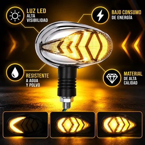 LUZ LED DIRECCIONAL UNIVERSAL PARA MOTOCICLETA AMARILLO